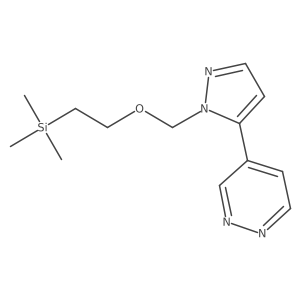 4-[1-[[2-(Trimethylsilyl)ethoxy]methyl]-1H-pyrazol-5-yl]pyridazine结构式