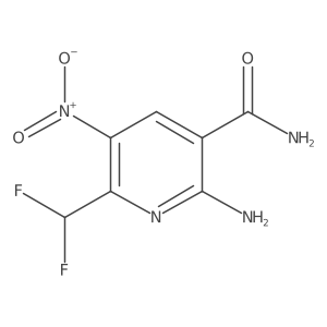 2-Amino-6-(difluoromethyl)-5-nitronicotinamide结构式