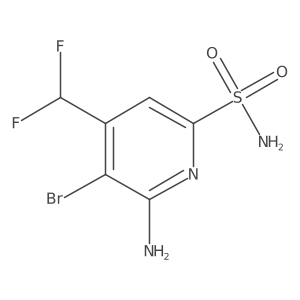 6-Amino-5-bromo-4-(difluoromethyl)pyridine-2-sulfonamide结构式