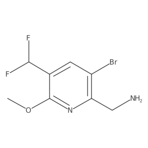 2-(Aminomethyl)-3-bromo-5-(difluoromethyl)-6-methoxypyridine Structure