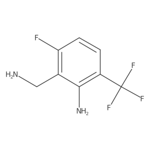 2-(aminomethyl)-3-fluoro-6-(trifluoromethyl)aniline结构式