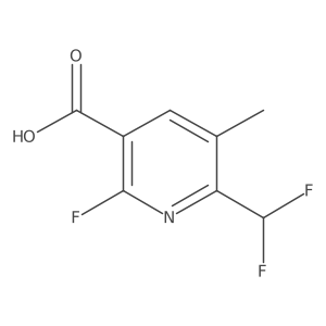 2-(Difluoromethyl)-6-fluoro-3-methylpyridine-5-carboxylic acid结构式