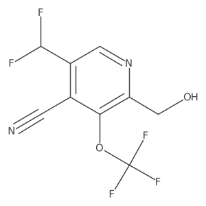 4-Cyano-5-(difluoromethyl)-3-(trifluoromethoxy)pyridine-2-methanol结构式