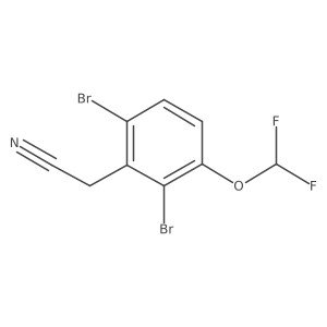 2-(2,6-Dibromo-3-(difluoromethoxy)phenyl)acetonitrile Structure