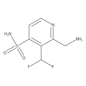2-(Aminomethyl)-3-(difluoromethyl)pyridine-4-sulfonamide结构式