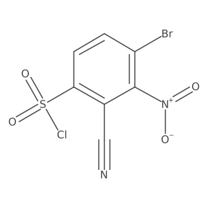 4-Bromo-2-cyano-3-nitrobenzenesulfonyl chloride Structure