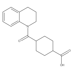 trans-4-[(3,4-Dihydro-1(2H)-quinolinyl)carbonyl]cyclohexanecarboxylic acid结构式