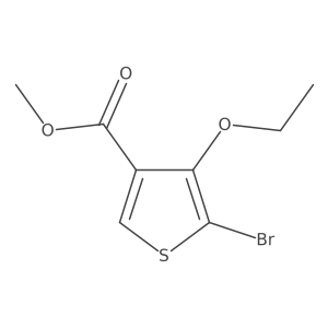Methyl 5-bromo-4-ethoxythiophene-3-carboxylate结构式