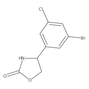 4-(3-Bromo-5-chlorophenyl)-1,3-oxazolidin-2-one结构式