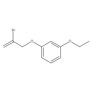 Benzene, 1-[(2-bromo-2-propen-1-yl)oxy]-3-ethoxy-结构式