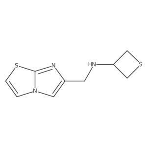 N-(Imidazo[2,1-b]thiazol-6-ylmethyl)thietan-3-amine Structure