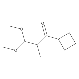 1-Cyclobutyl-3,3-dimethoxy-2-methylpropan-1-one结构式