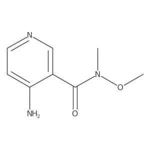 4-amino-N-methoxy-N-methylpyridine-3-carboxamide结构式