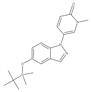 5-[5-[[(1,1-Dimethylethyl)dimethylsilyl]oxy]-1H-indazol-1-yl]-1-methyl-2(1h)-pyridinone结构式