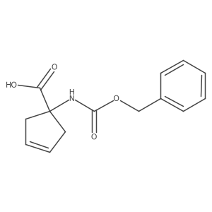 1-{[(Benzyloxy)carbonyl]amino}cyclopent-3-ene-1-carboxylic acid结构式