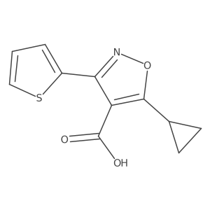 5-Cyclopropyl-3-(thiophen-2-yl)isoxazole-4-carboxylic acid结构式