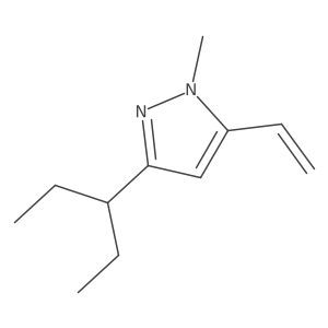 1-Methyl-3-(pentan-3-yl)-5-vinyl-1H-pyrazole Structure