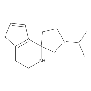 1-(propan-2-yl)-6',7'-dihydro-5'H-spiro[pyrrolidine-3,4'-thieno[3,2-c]pyridine]结构式