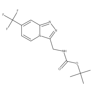 Tert-butyl ((7-(trifluoromethyl)-[1,2,4]triazolo[4,3-a]pyridin-3-yl)methyl)carbamate Structure