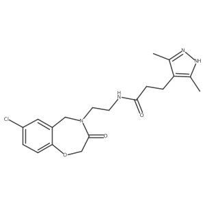 N-(2-(7-chloro-3-oxo-2,3-dihydrobenzo[f][1,4]oxazepin-4(5H)-yl)ethyl)-3-(3,5-dimethyl-1H-pyrazol-4-yl)propanamide Structure