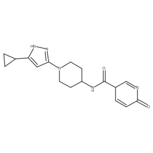 N-[1-(5-cyclopropyl-1H-pyrazol-3-yl)piperidin-4-yl]-6-oxo-3H-pyridine-3-carboxamide Structure