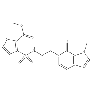methyl 3-(N-(2-(1-methyl-7-oxo-1H-pyrrolo[2,3-c]pyridin-6(7H)-yl)ethyl)sulfamoyl)thiophene-2-carboxylate Structure