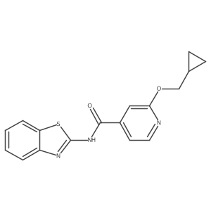 N-(benzo[d]thiazol-2-yl)-2-(cyclopropylmethoxy)isonicotinamide Structure