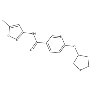 N-(5-methylisoxazol-3-yl)-6-((tetrahydrofuran-3-yl)oxy)nicotinamide Structure