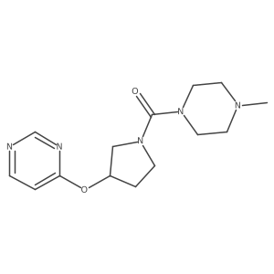 (4-Methylpiperazin-1-yl)(3-(pyrimidin-4-yloxy)pyrrolidin-1-yl)methanone结构式