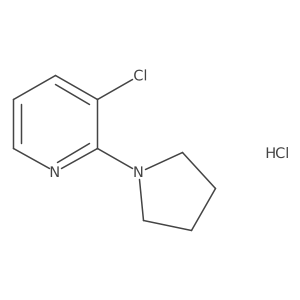 3-Chloro-2-(pyrrolidin-1-yl)pyridine hydrochloride结构式