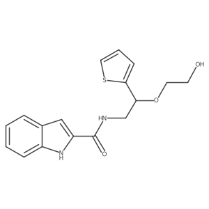 N-(2-(2-hydroxyethoxy)-2-(thiophen-2-yl)ethyl)-1H-indole-2-carboxamide Structure
