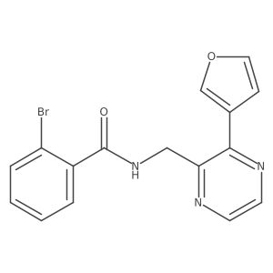 2-bromo-N-((3-(furan-3-yl)pyrazin-2-yl)methyl)benzamide Structure