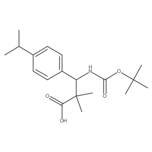 3-{[(Tert-butoxy)carbonyl]amino}-2,2-dimethyl-3-[4-(propan-2-yl)phenyl]propanoic acid Structure