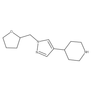 4-(1-((tetrahydrofuran-2-yl)methyl)-1H-pyrazol-4-yl)piperidine Structure