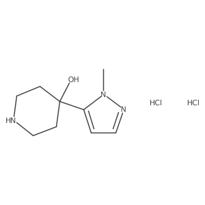 4-(1-Methyl-1H-pyrazol-5-yl)piperidin-4-ol dihydrochloride结构式