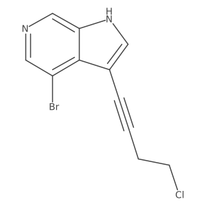 4-bromo-3-(4-chlorobut-1-yn-1-yl)-1H-pyrrolo[2,3-c]pyridine结构式