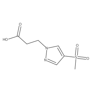 3-(4-methanesulfonyl-1H-pyrazol-1-yl)propanoic acid Structure
