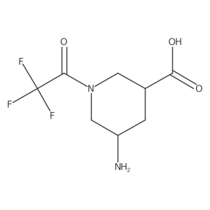 5-Amino-1-(trifluoroacetyl)piperidine-3-carboxylic acid结构式