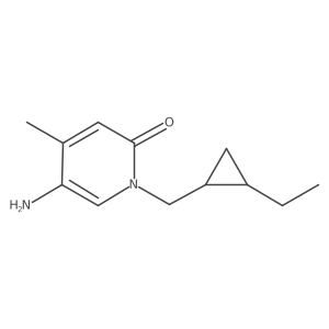 5-Amino-1-[(2-ethylcyclopropyl)methyl]-4-methyl-1,2-dihydropyridin-2-one Structure