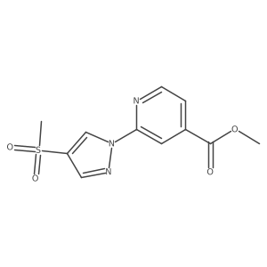 methyl 2-(4-methanesulfonyl-1H-pyrazol-1-yl)pyridine-4-carboxylate Structure