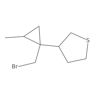 3-[1-(Bromomethyl)-2-methylcyclopropyl]thiolane Structure