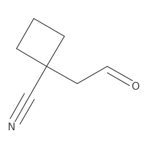 1-(2-Oxoethyl)cyclobutane-1-carbonitrile结构式