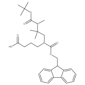 4-[(2-{[(tert-butoxy)carbonyl](methyl)amino}-2-methylpropyl)({[(9H-fluoren-9-yl)methoxy]carbonyl})amino]butanoic acid结构式