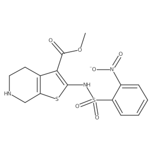 methyl 2-(2-nitrobenzenesulfonamido)-4H,5H,6H,7H-thieno[2,3-c]pyridine-3-carboxylate结构式