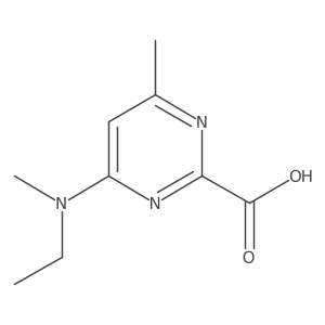 4-[Ethyl(methyl)amino]-6-methylpyrimidine-2-carboxylic acid结构式