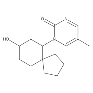 1-{8-Hydroxyspiro[4.5]decan-6-yl}-5-methyl-1,2-dihydropyrimidin-2-one结构式