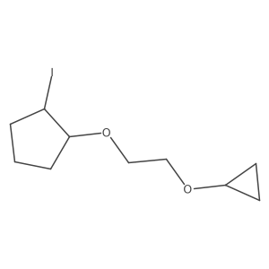 1-(2-Cyclopropoxyethoxy)-2-iodocyclopentane结构式