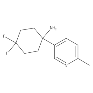 4,4-Difluoro-1-(6-methylpyridin-3-yl)cyclohexan-1-amine结构式