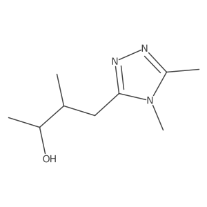 4-(dimethyl-4H-1,2,4-triazol-3-yl)-3-methylbutan-2-ol结构式