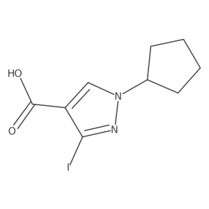 1-Cyclopentyl-3-iodo-1H-pyrazole-4-carboxylic acid Structure